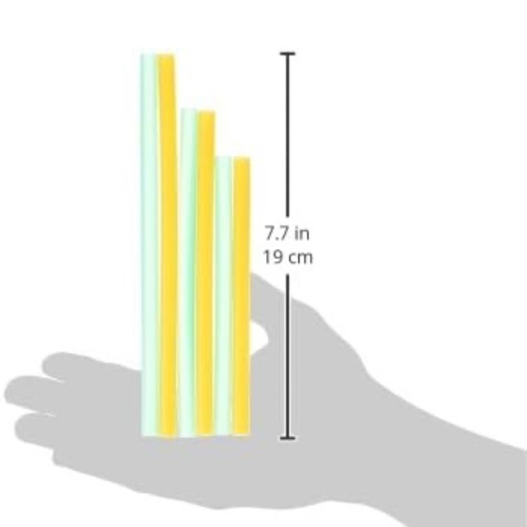 Silikids Silicone Reusable Straws - Teal & Orange - Picture 6 of 9